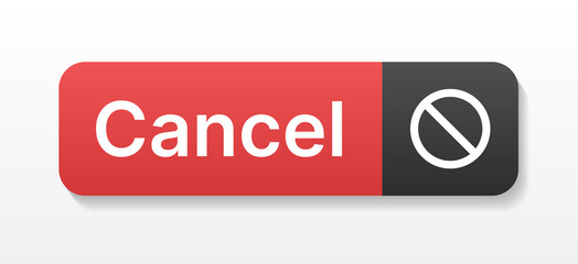 Poster - Cancel web button. Ban icon vector illustration.