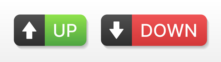 Poster - Up and down web button design.