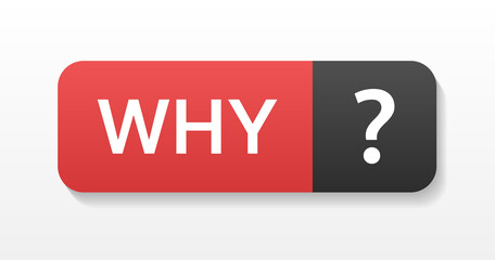 Sticker - Why button with question mark icon.