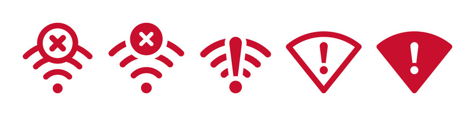 Wall Mural - No Wi-Fi icon set. Disconnect symbol vector illustration.
