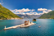 Saint George Island and Church of Our Lady of the Rocks in Perast; Montenegro