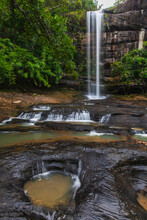Soi Sawan Waterfall, Beautiful Waterfall In Pha Tam National Park, Ubon Ratchathani  Province, ThaiLand.