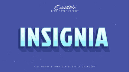 Poster - Insignia vintage retro 3d text style effect. Editable illustrator text style.