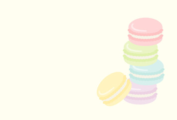 Wall Mural - vector background with French macarons for banners, cards, flyers, social media wallpapers, etc.