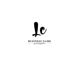 Signature LC l c Logo Design, Initial Cute Baby Lc Letter Logo Icon Vector stylish template Image for cute funny baby kids boom family child business or brand