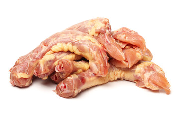 Poster - chicken neck on white background