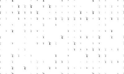 Poster - seamless background pattern of evenly spaced black freestyle skiing symbols of different sizes and o