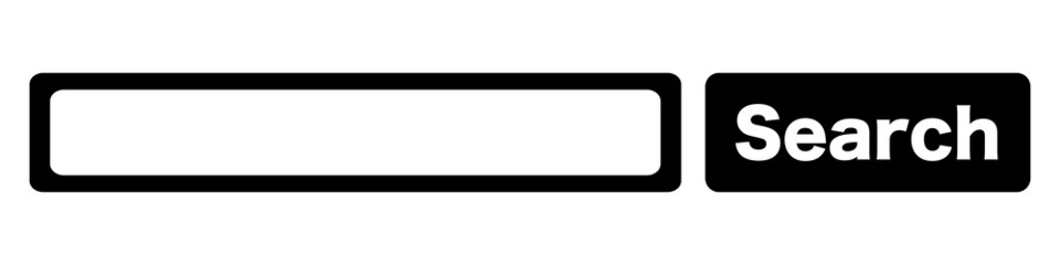 Aufkleber - Black search bar icon. Vector.