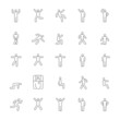 © ETONIE - A set of line icons, male, man, action, icons, vector illustration.