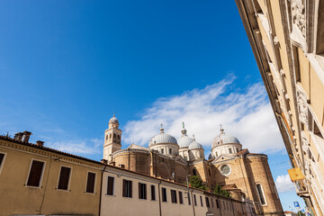 Wall Mural - Basilica and Abbey of Santa Giustina (St. Justina, V-XVII century) in early Christian, Romanesque, Gothic, Renaissance and Baroque styles, Padua, Prato della Valle square, Veneto, Italy, Europe.