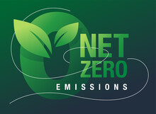Net Zero Banner, No Carbon Emissions