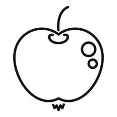 Wall Mural - Fresh apple icon outline vector. Diet food