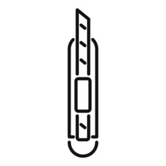 Poster - repair knife icon outline vector. bike fix