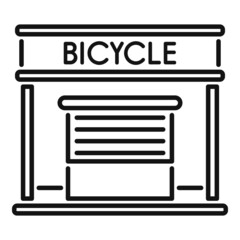 Wall Mural - Bicycle repair garage icon outline vector. Bike fix