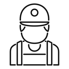 Poster - bike repairman icon outline vector. fix workshop