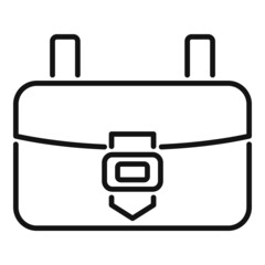 Poster - bike repair bag icon outline vector. mechanic fix