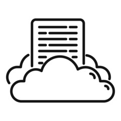Poster - cloud online study icon outline vector. school course
