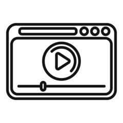 Poster - online web player icon outline vector. class distance