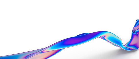 Aufkleber - Abstract line fluid colors backgrounds. Trendy Vibrant Fluid Colors. 3d render