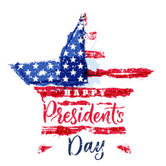 Wall Mural - Happy Presidents Day. Vector illustration. USA holiday print, banner, poster, greeting card design elements