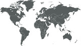 Fototapeta  - World map. Color vector modern. Silhouette map	