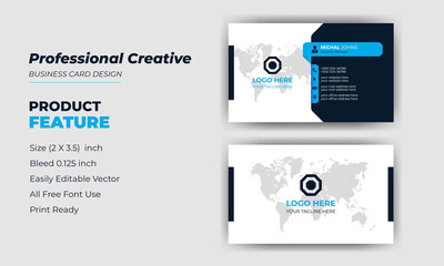 Wall Mural - Clean style modern creative business card template design