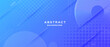 © kanpisut - Gradient blue background with halftone memphis style. Modern banner template vector.