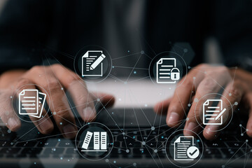 Leinwandbilder - Concept of a Data Management System for Business Internet.