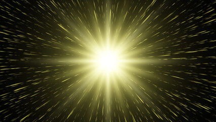 Wall Mural - light effect. star burst. gold glitter star or sun. vector background