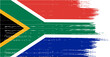 South Africa  flag with brush paint textured isolated  on png or transparent background,Symbol of South Africa ,template for banner,promote, design, and business matching country poster, vector