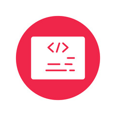 Coding page Vector icon which is suitable for commercial work and easily modify or edit it

