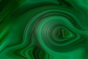 Wall Mural - Malachite green abstract background with waves