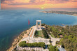 Canakkale Martyrs' Monument, built in memory of the Turkish soldiers who fought in the First World War. Aerial view Gallipoli, Çanakkale – TURKEY