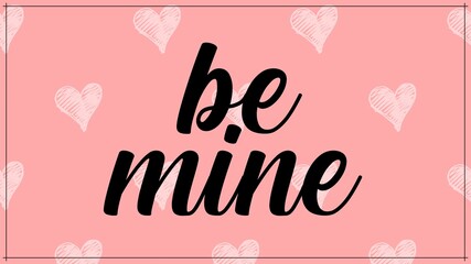 Valentine's day gift cart with be mine text. Love related items. Home decoration printable.