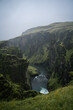 green canyon in iceland with river