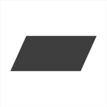 Parallelogram Icon On White Background. The Geometric Figure Of A Parallelogram