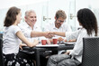 © Qwenergy - Business handshake. Business handshake and business people concept.