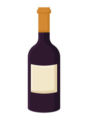 Wall Mural - wine bottle illustration