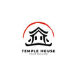 asian temple house logo design