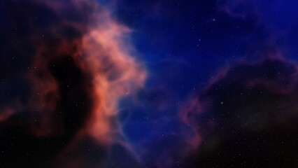 nebula gas cloud in deep outer space	
