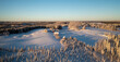Rural landscape in North-Karelia in Finland in Winter.