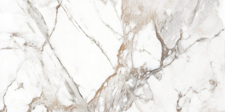 Fototapete - Statuario Marble Texture Background, Natural Polished Carrara Marble Texture For Abstract Home Decoration Used Ceramic Wall Tiles And Floor Tiles Surface.