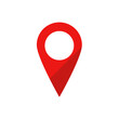 © illust_monster - Modern map icon in red. Vector.