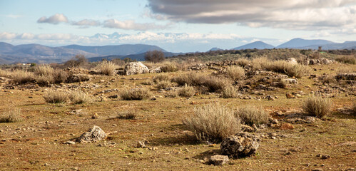 wild landscape view panorama in Andalusia