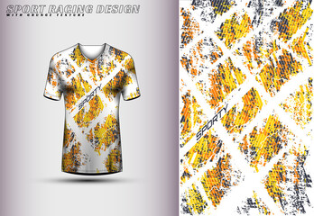 Front racing shirt design. Sports design for racing, cycling, jersey game vector