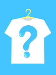 Poster - Question Mark Hanger White Shirt Illustration