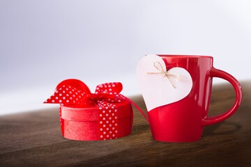 Canvas Print - Cups full of love.  A hot heart in a tender embrace. Perfect texture for a greeting card for a loved one.