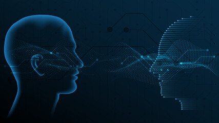 Artificial intelligence, AI Technology background Hi-tech innovation abstract background vector illustration