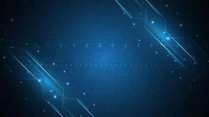 Wall Mural - technology background circuit board hi-tech communication concept innovation abstract background vec