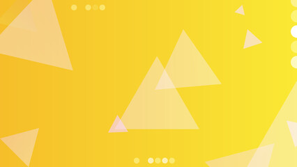 Poster - Abstract gradient yellow background with triangle shapes and circles. Vector stock illustration.